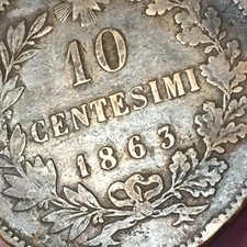 ?  REGNO D'ITALIA - VITTORIO EMANUELE II - 10 CENTESIMI 1863