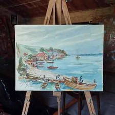 KURT ZIEGS - pittore tedesco (1884/1971 vedi biografia) ACQUERELLO cm. 48x36