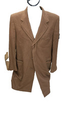 FLING CROSS Cappotto in misto cashmere usato uomo man Tg 52 cammello XYE211L