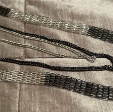 Collana multifilo maglia nera