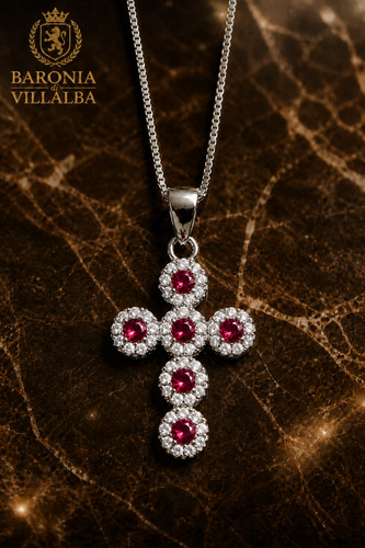 Collana croce oro bianco - croce,