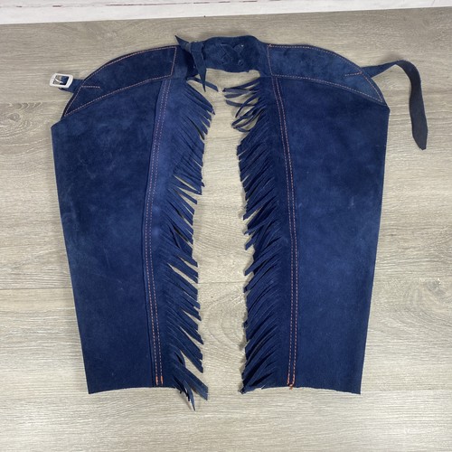 Frange scamosciate blu vintage