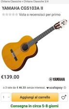 Chitarra classica yamaha usata per  bambino 10/13 anni 