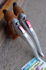 LEVE FRENO ZIGRINATE ALLUMINIO ANNI 50 O 60 COPPE UNIVERSALI LEVA FRENO