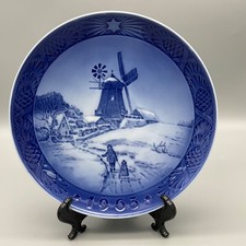 Piatto natalizio vintage Royal Copenhagen - Kai Lange 1963 mulino a vento
