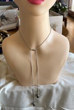 collier in metallo argentato con perle australiane