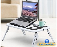 TAVOLINO PIEGHEVOLE NOTEBOOK COMPUTER PORTATILE CON VENTOLE DI RAFFREDDAMENTO