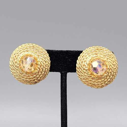 Orecchini vintage clip tono - clip, on