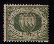 SAN MARINO 1892-94 STEMMA 5 CENTESIMI N.13 G.I MNH**