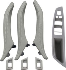 Per Bmw 5 (F11) 2010-2016 Kit 7 pezzi Impugnature Interno porta in Pelle Grigio