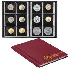 Album raccolta monete 60 tasche 4,5x4,5 cm / 1,8x1,8 pollici Portamonete Libro