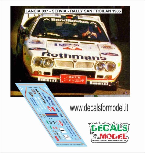 Decals lancia 037 - decals, 1:43