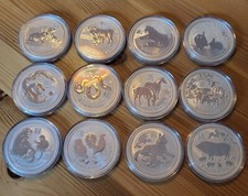 Australia 2 Dollaro Lunar II (Selezionare Tra 2008 - 2019) 2 OZ Argento