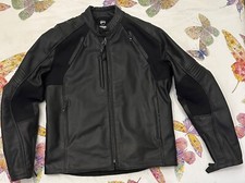 giacchetto moto ducati nero di pelle taglia 54 (XL uomo) 