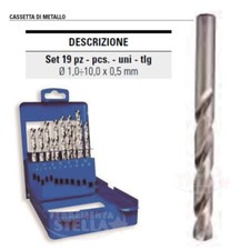 SET SERIE 19 PUNTE X FERRO METALLO HSS X TRAPANO AVVITATORE SERIE FRESATA cob 5%