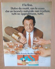 FLORIO BRANDY MEDITERRANEO PUBBLICITA' ADVERTISING CM. 35 X 26 DEL 1970 