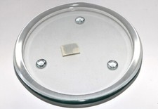 VASSOIO  PIATTO  IN VETRO   DA DECORARE  DIAMETRO cm. 24,5 DECOUPAGE STAMPERIA