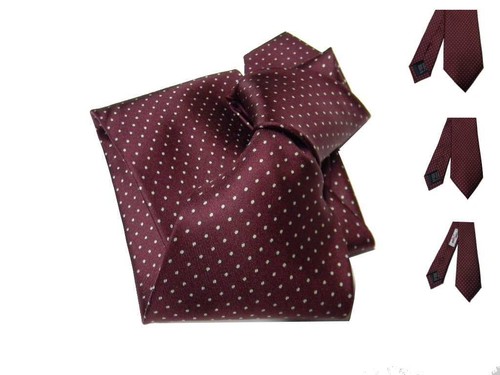 Cravatta uomo bordeaux pois - cravatta, a