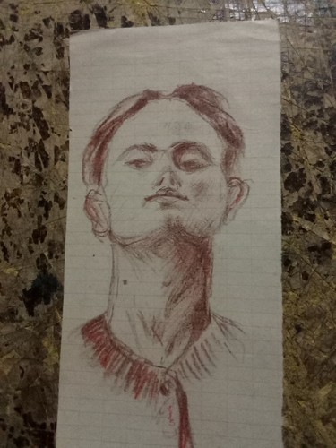 Disegno 1939 volto giovane - disegno,
