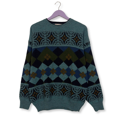 Maglione vintage blu - vintage,