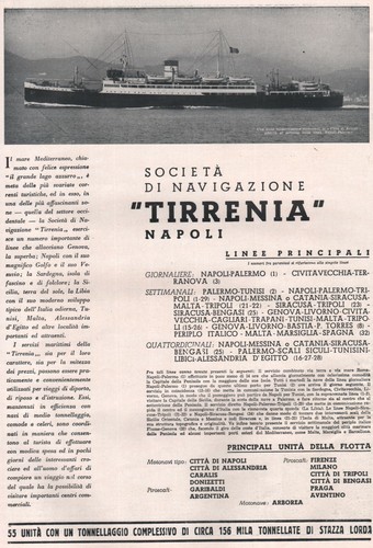 Pubblicita 1939 tirrenia - pubblicita',