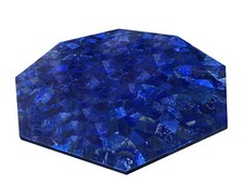 36 " Marmo Divano Centro Table Top Lapis Lazuli Inserto Pietra Dura Artigianato