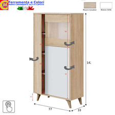 Vetrina 3 ante Con Ripiani