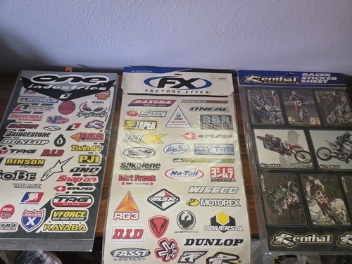 Lotto fogli adesivi - , motocross