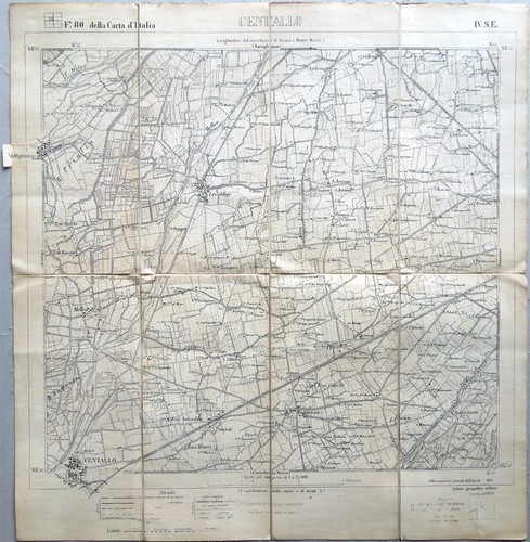 Centallo carta topografica - centallo,
