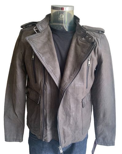 Giacca motociclista marrone - da,