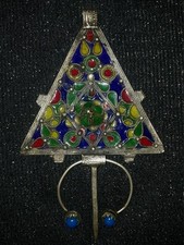 GRANDE FIBULA EMAUX ARGENTO