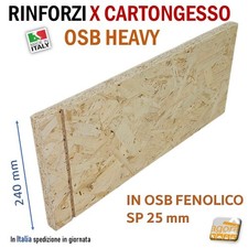 RINFORZO X PARETE CARTONGESSO LEGNO OSB 25mm fenolico Heavy X PENSILI SANITARI