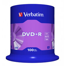 100 DVD+R Verbatim Matt Silver AZO 4,7GB 16X 120 Minuti Cake Box 43551