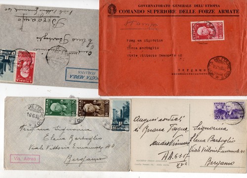 Lotto storia postale aoi 1936 - aoi,