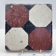 Mattonella Antica Decorativa Piastrella Riggiola vecchia Maiolica D'epoca  Art25