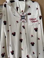 Pigiama natalizio Primark peluche virale Minnie Mouse nuovo con etichette a mano taglia media
