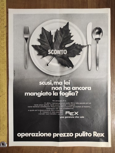 Pubblicità vintage anno 1970