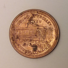 Ogunquit Maine Trolley 50 centesimi gettone di transito 25 mm