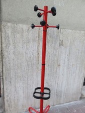 APPENDIABITI da terra PORTA OMBRELLI ATTACCA PANNI in metallo ROSSO piantana di