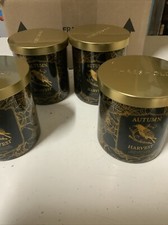 🕷️ SOGLIA 2 candele profumate stoppino vetro con coperchio raccolta autunnale 15,1🆕SET DI 4