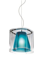 Lampadario Lampada a Sospensione NEW HARRIS Aquamarine Blu SLAMP Made in Italy