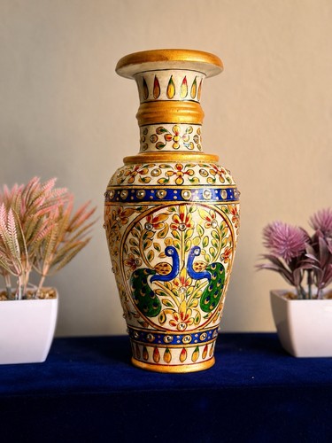 Vaso marmo dipinto mano - vaso, in