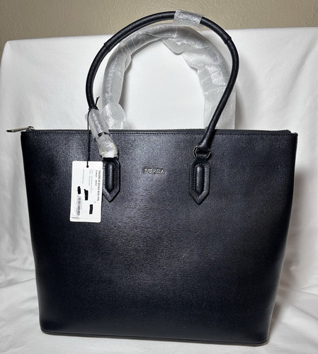 Furla black zip - zip-top, tote