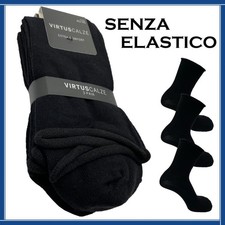 3 paia calze calzini uomo corti Senza Elastico taglio laser vivo in caldo cotone