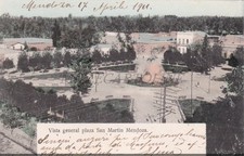 ARGENTINA - Mendoza, Vista generale Piazza San Martino, Cartolina 1911