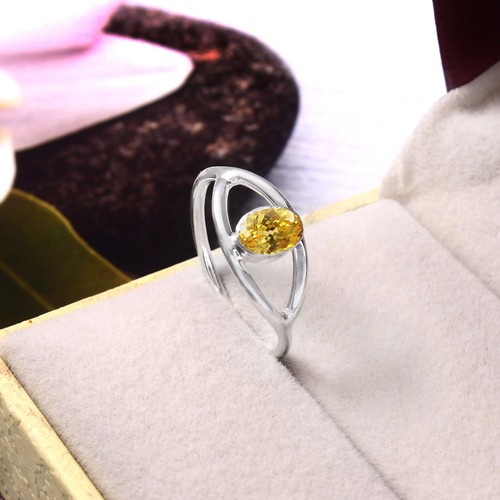 Anello smeraldo giallo - smeraldo, in