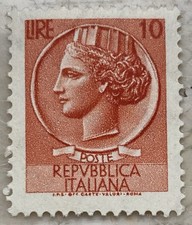 Francobollo Siracusana 10 Lire