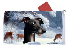 Italian Greyhound Winter Wonderland Mail Box Cover