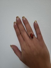Anello argento 800 corallo - argento,