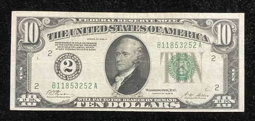 1928 dieci dollari new - dieci,